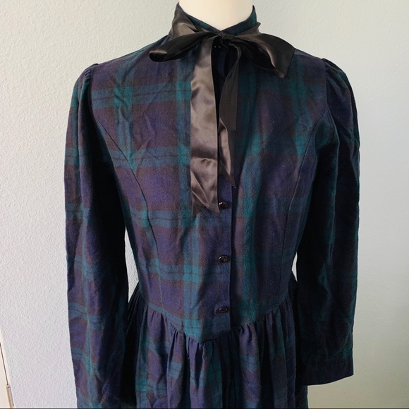 Laura Ashley Dresses Vintage 8s Laura Ashley Plaid Tartan Dress Sz